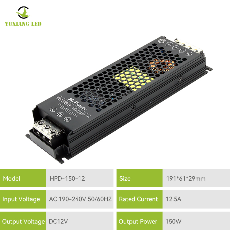 12v 150w Semi-Glue Linear Lighting Power Supply