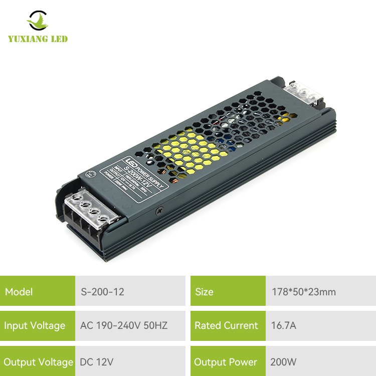 12v 200w Led Energy-Saving Linear Lighting Power Supply