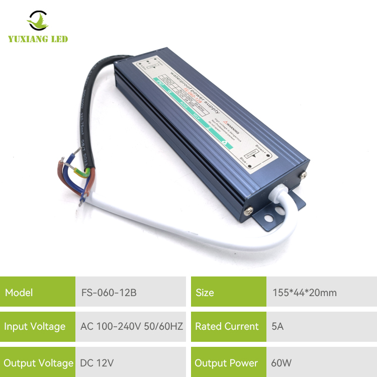 IP67 12v 60w B Series Waterproof Led Power Supply